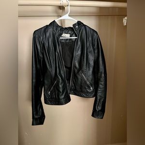 Hollister Black Faux Leather Jacket